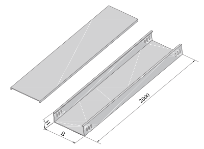 槽式直通橋架規格型號示意圖片 槽式直通橋架規格型號示意圖片